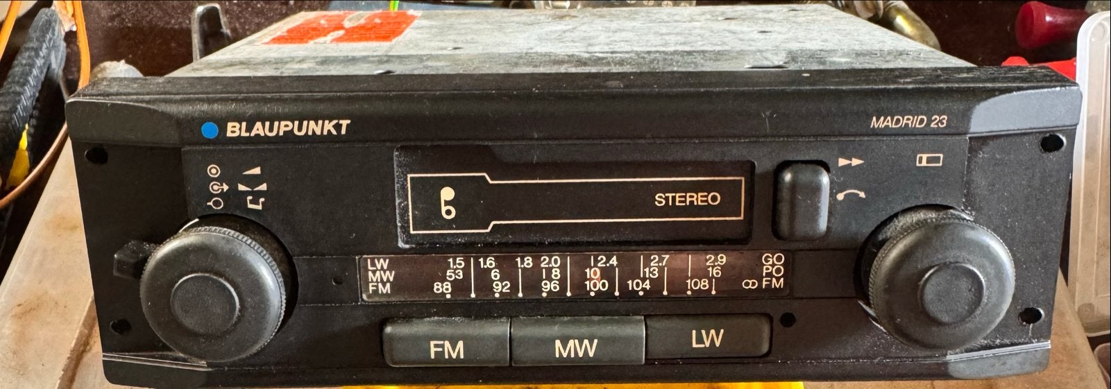 Blaupunkt Madrid 23 autoradio - Vintage, Auto diversen, Ophalen of Verzenden, Gebruikt
