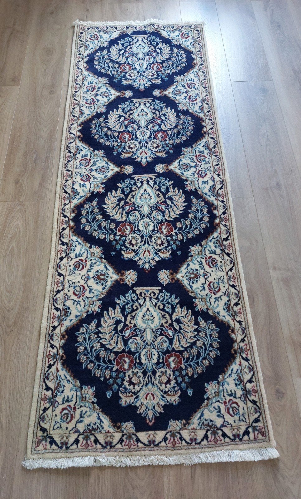 Handgeknoopt Nain Loper Tapijt, Nain, Zwart, Nieuw, 150 tot 200 cm