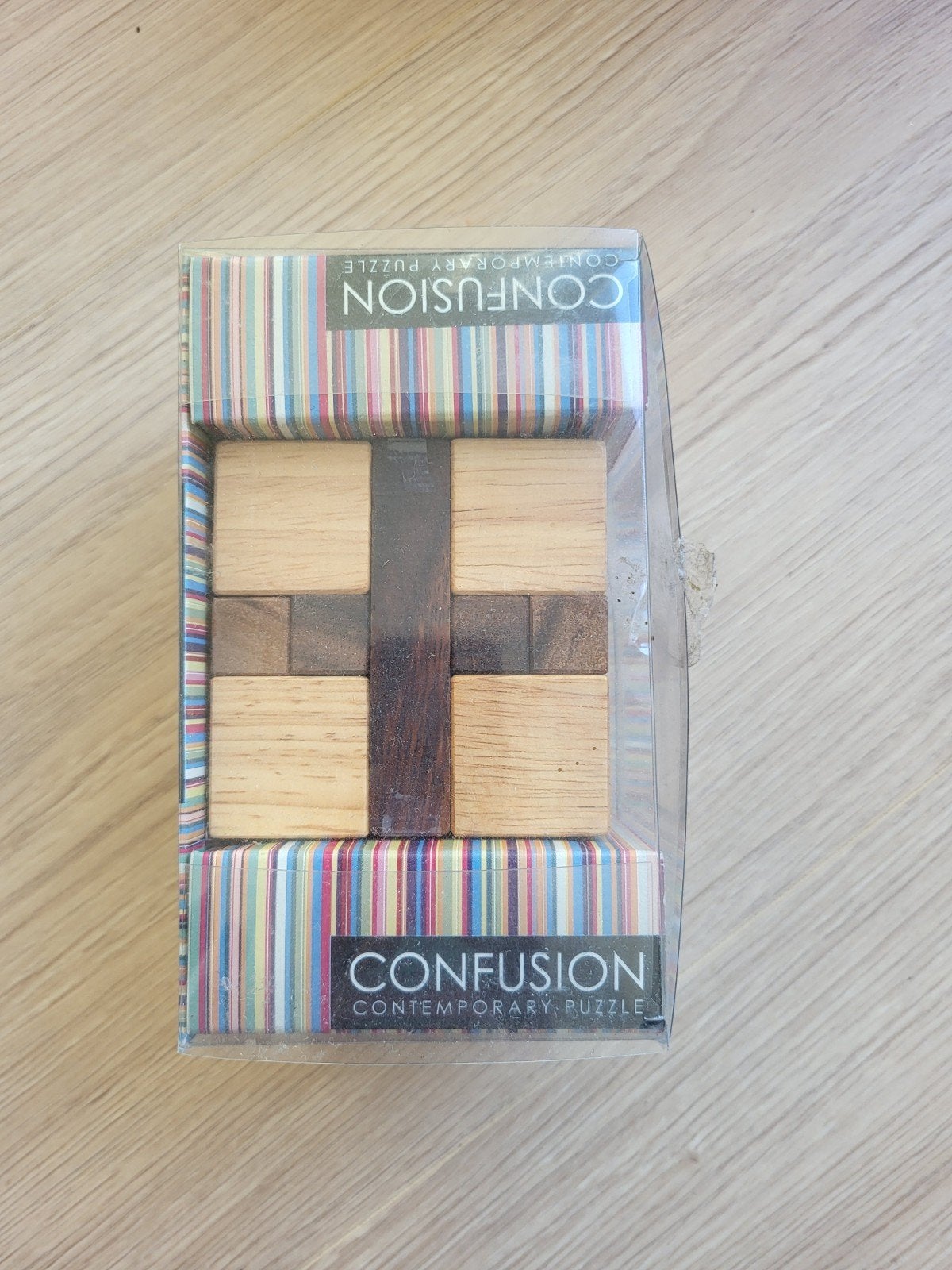 Houten Kubus Puzzel - Brainbreker 'Confusion', Een of twee spelers, Ophalen of Verzenden, Zo goed als nieuw, The Lagoon Group