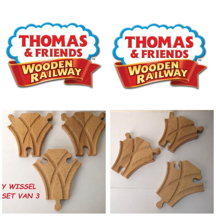 Houten Y Wissels Set van 3 voor Trein Spoor, Kinderen en Baby's, Ophalen of Verzenden, Zo goed als nieuw