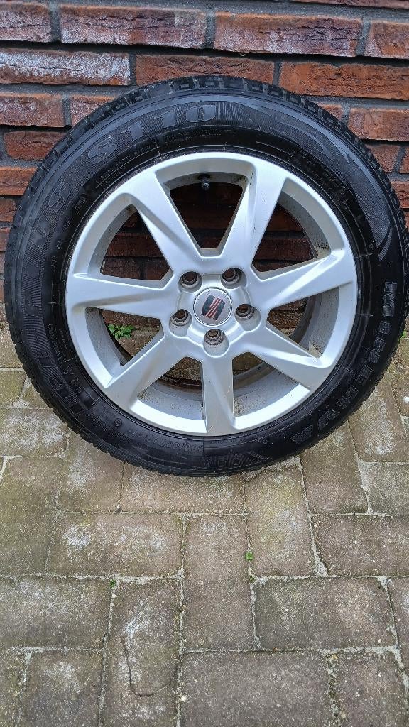 5x100 Reservewiel op aluminium velg / 185-60-15, Ophalen, Gebruikt, Skoda