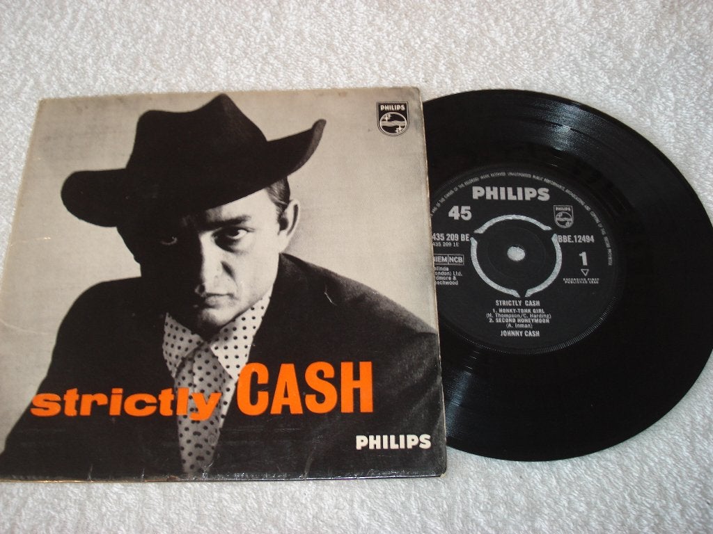 Johnny Cash   EP  Strictly Cash     UK     Orgineel, Fotohoes, Ophalen of Verzenden, Zo goed als nieuw, Country en Western
