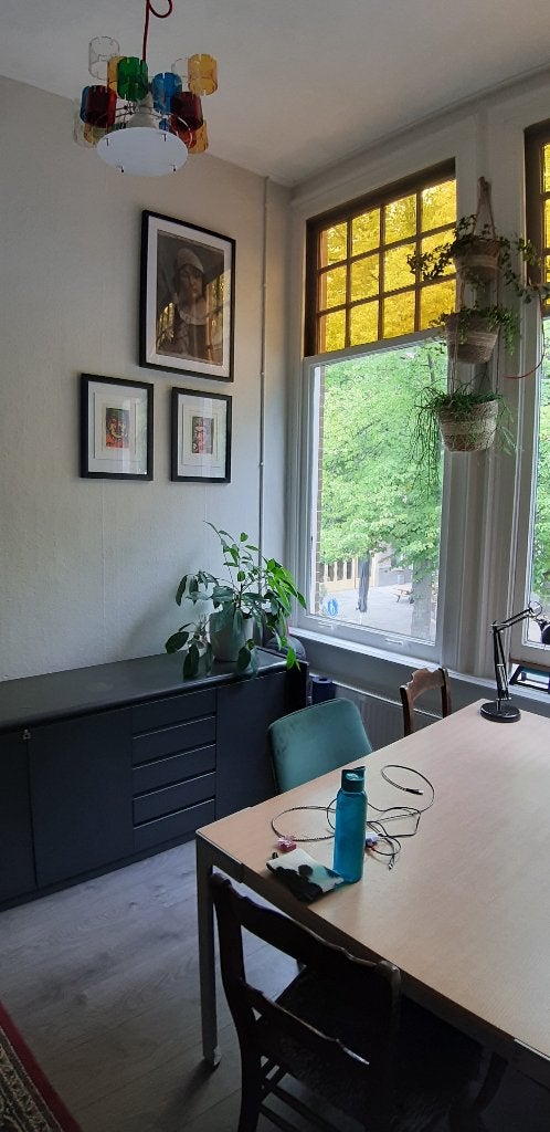 Vintage design tafel lapalma stalen frame, Ophalen, Vijf personen of meer, Metaal, Rechthoekig
