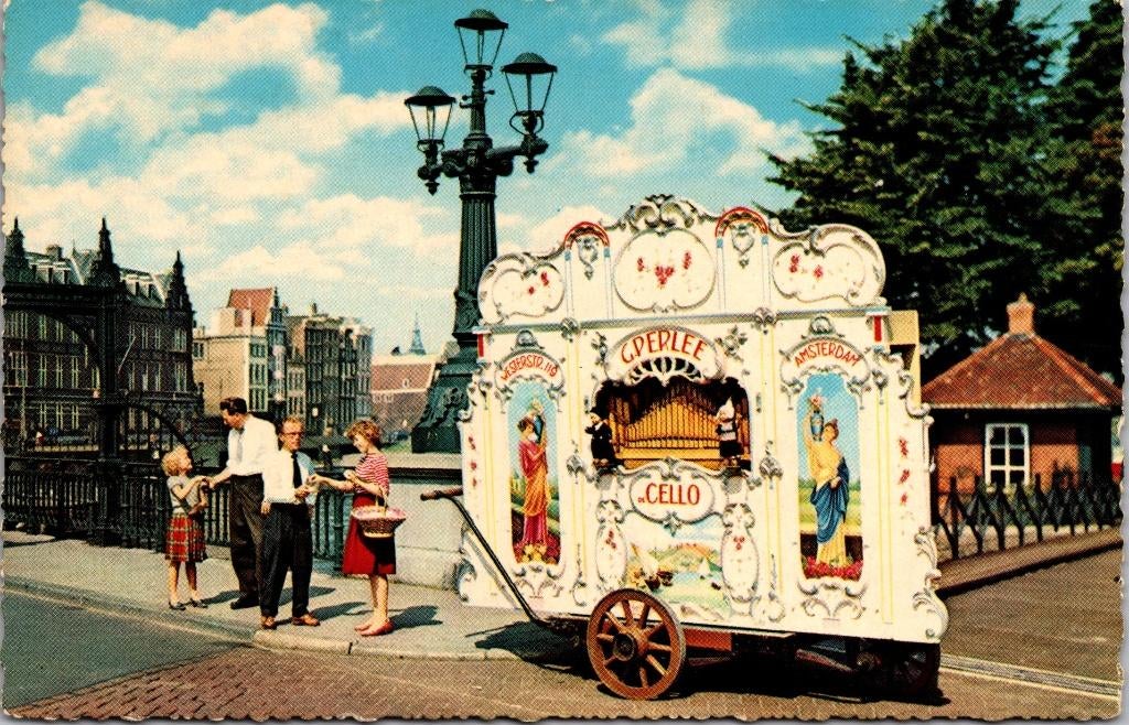 Amsterdam Draaiorgel - 8 ansichtkaarten, Verzenden, 1960 tot 1980, Ongelopen, Noord-Holland