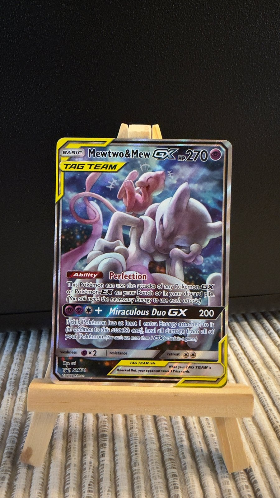 Pokémon Mewtwo & Mew GX TAG TEAM, Ophalen, Zo goed als nieuw, Losse kaart