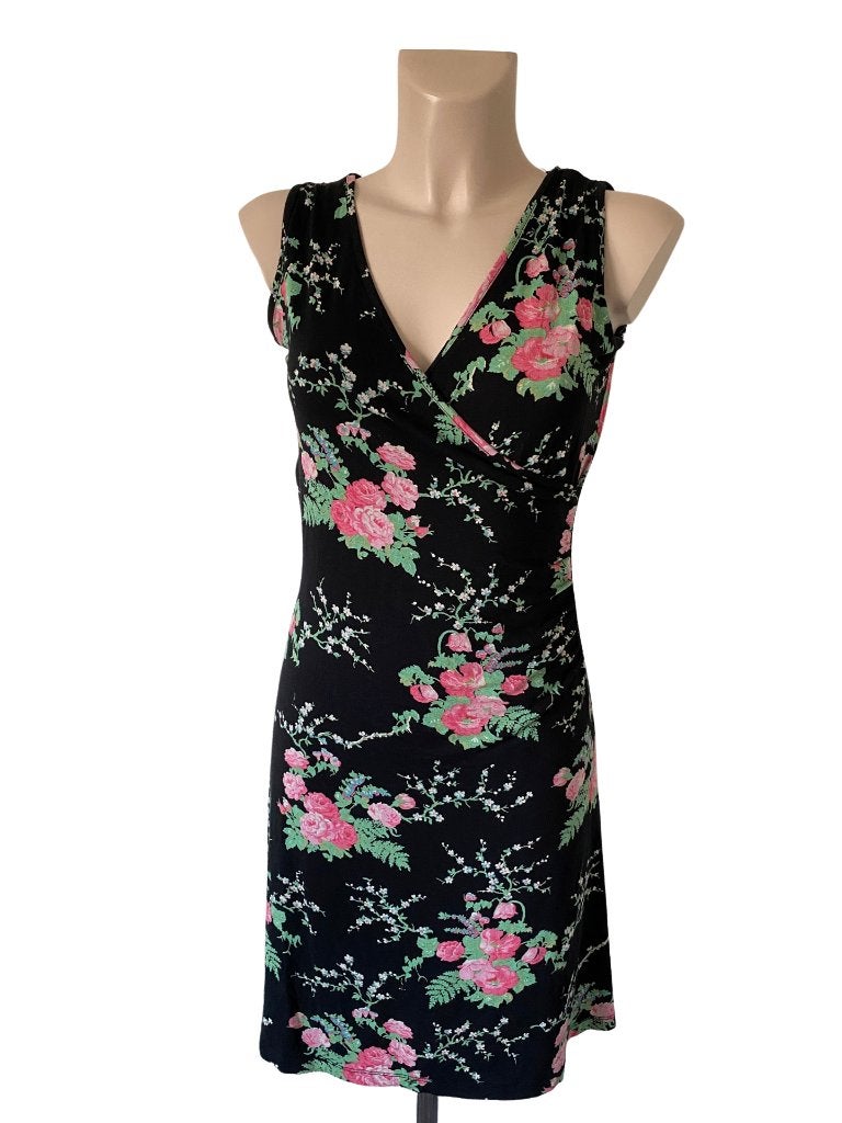 King Louie jurk S, Kleding | Dames, Jurken, Zo goed als nieuw, Maat 38/40 (M), Zwart, Knielengte, Ophalen of Verzenden