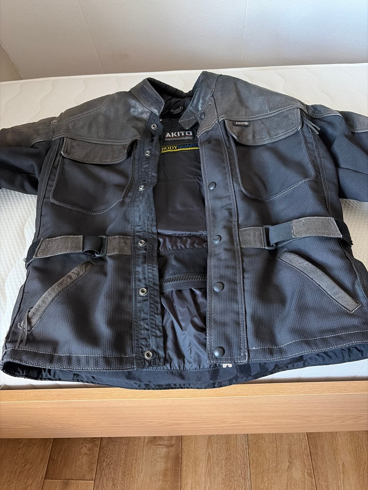 AKITO Bodyguard Motorjas - Maat M, Motoren, Ophalen of Verzenden, Tweedehands, Heren, Jas | textiel