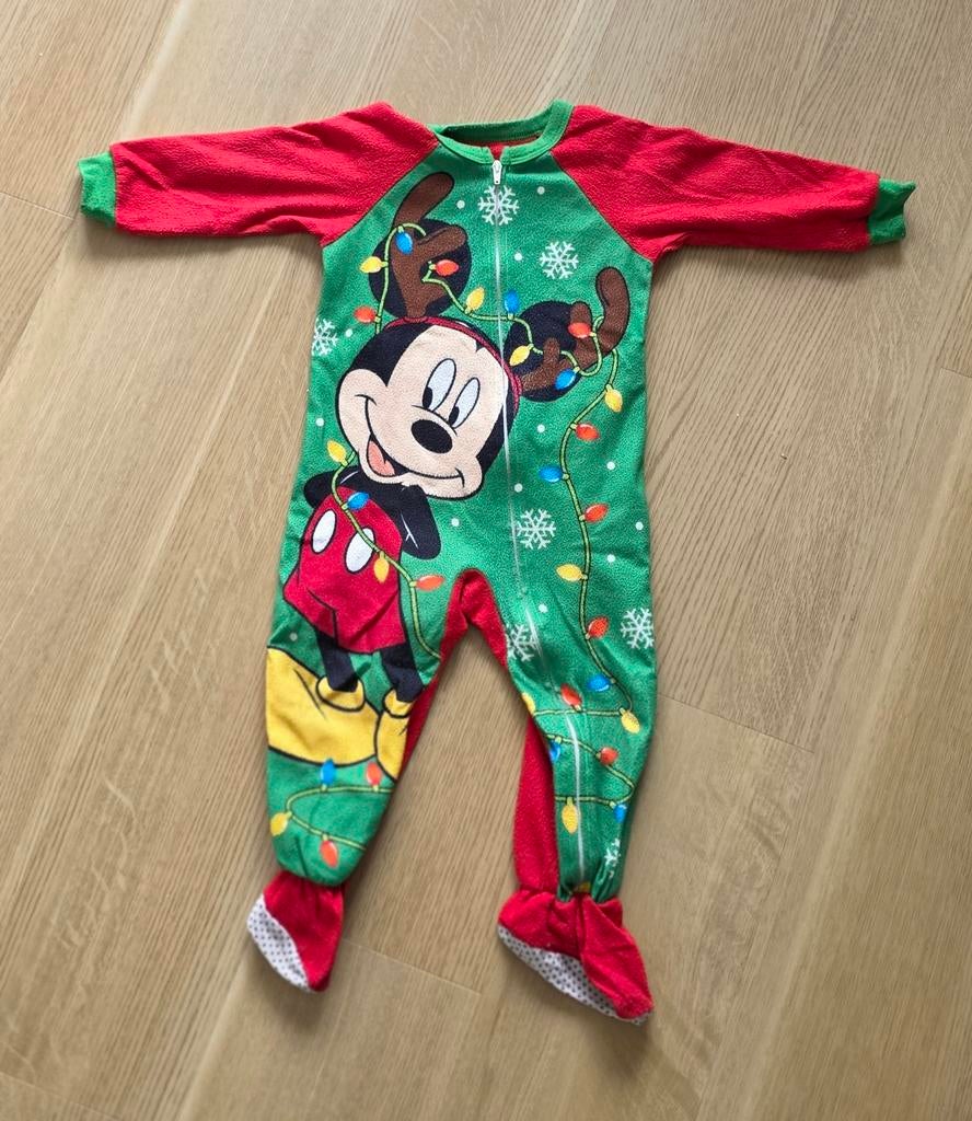 Mickey Mouse Kerst Pyjama Maat 92, Nacht- of Onderkleding, Jongen of Meisje, Zo goed als nieuw, Ophalen