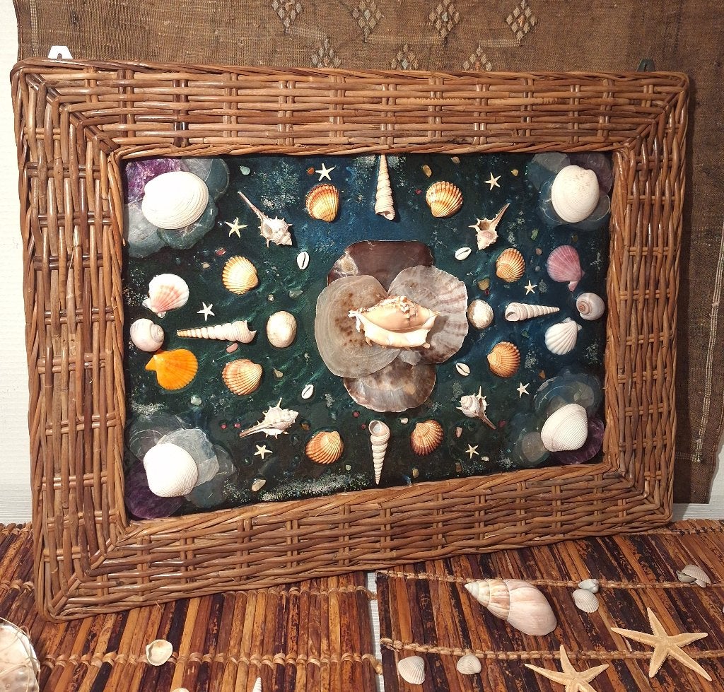 Resin Strand Wand Mandala – Handgemaakt & Uniek, Ophalen of Verzenden, Nieuw, Decoratieobject
