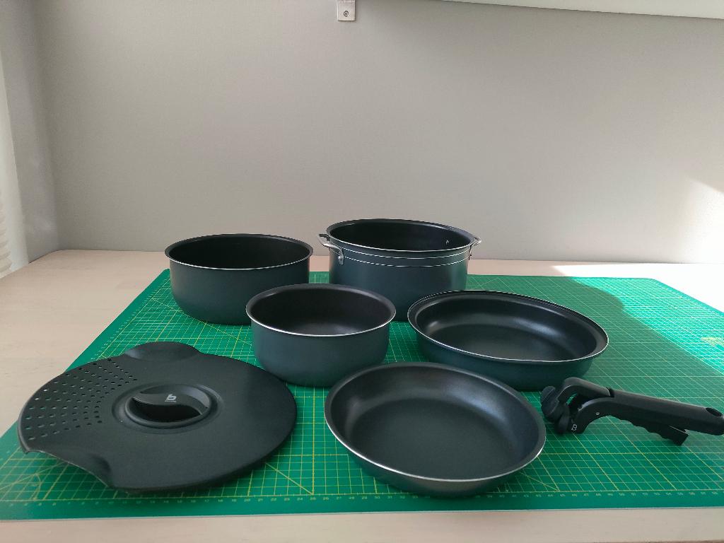 BoCamp 7-delige pannenset, Caravans en Kamperen, Kampeeraccessoires, Ophalen of Verzenden, Gebruikt