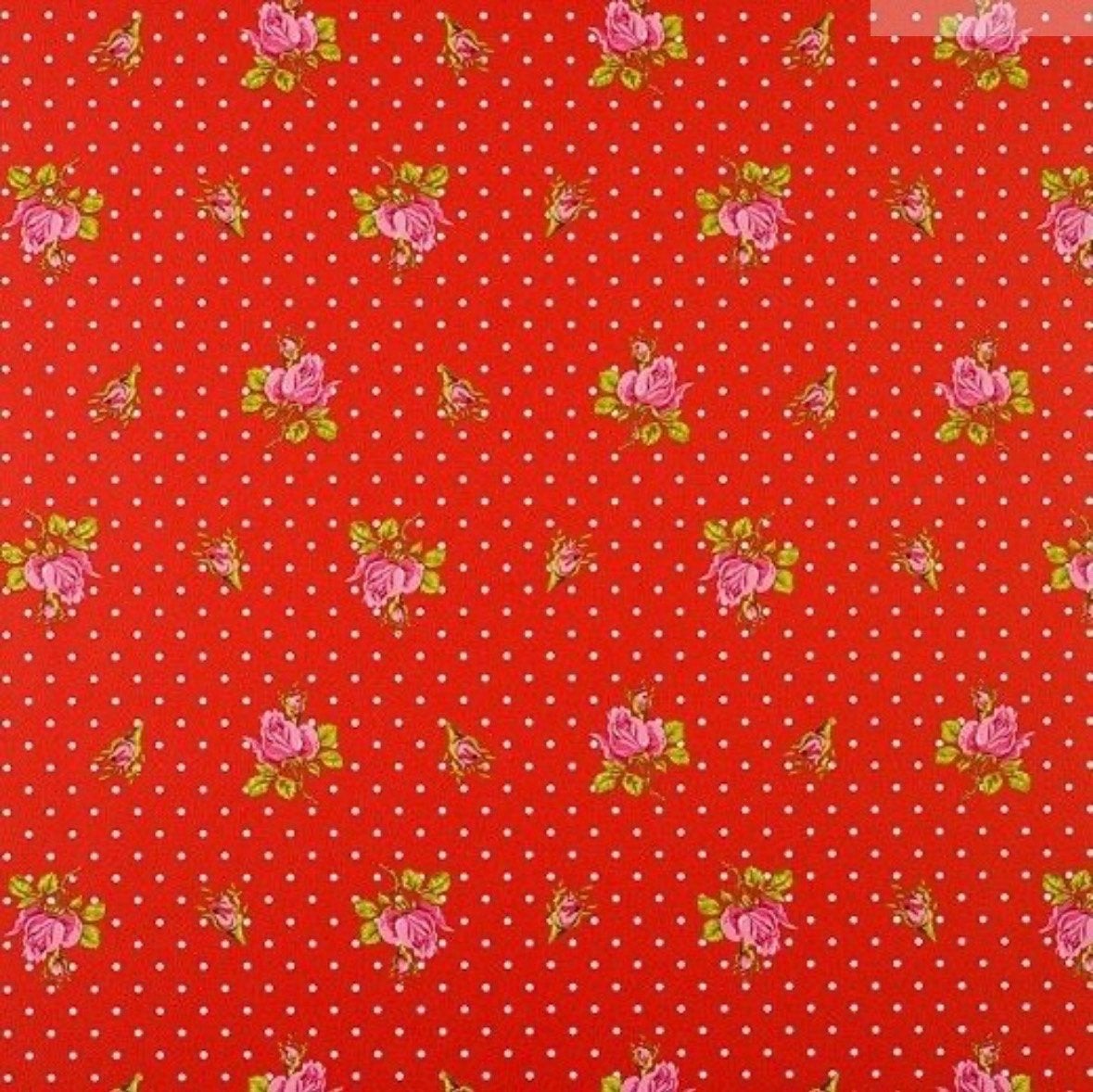 Eijffinger Pip Studio vliesbehang Roses and Dots 386023, Bloemen, Overige merken, Ophalen of Verzenden, Rood
