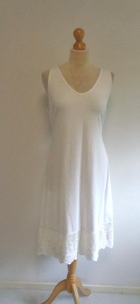 slipdress Didi, Kleding | Dames, Jurken, Verzenden, Wit, Maat 42/44 (L), Didi