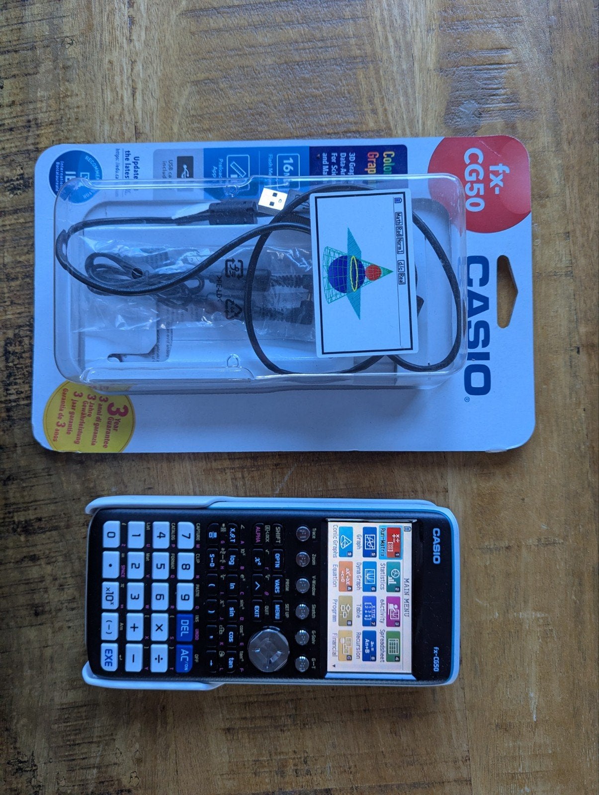 CASIO fx-CG50 rekenmachine, Ophalen