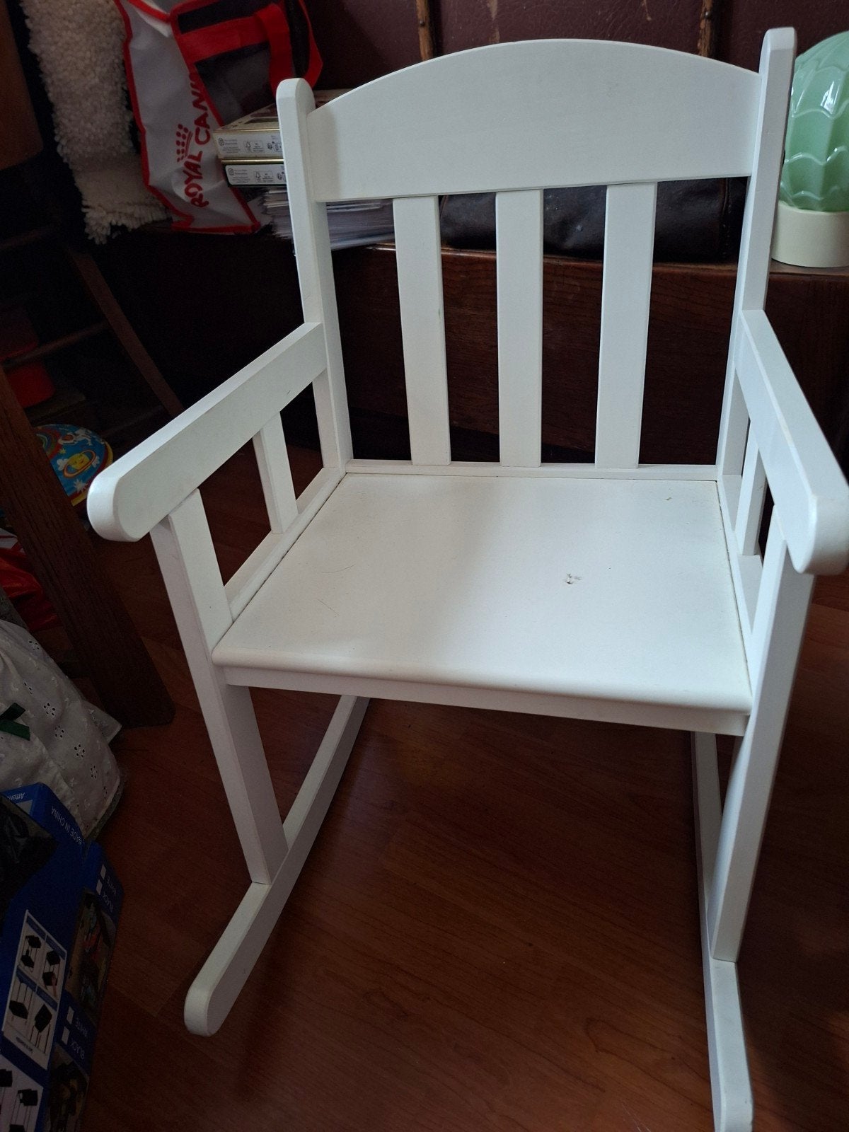 Witte houten schommelstoel voor kinderen, Ophalen