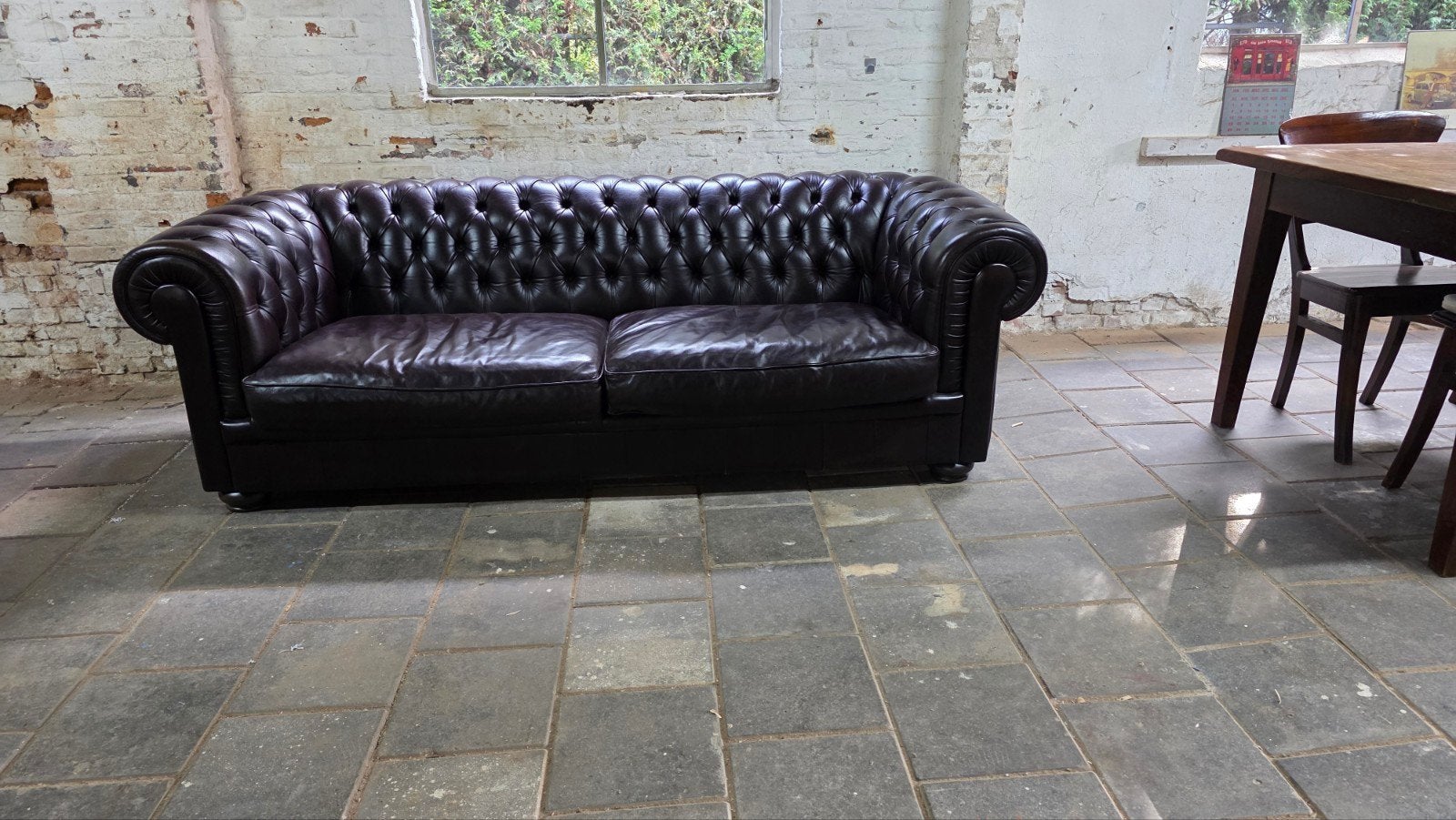 Natuzzi King 3-Zits Chesterfield – In Absolute Nieuwstaat, Natuzzi, Driepersoons, 75 tot 100 cm, Ophalen of Verzenden
