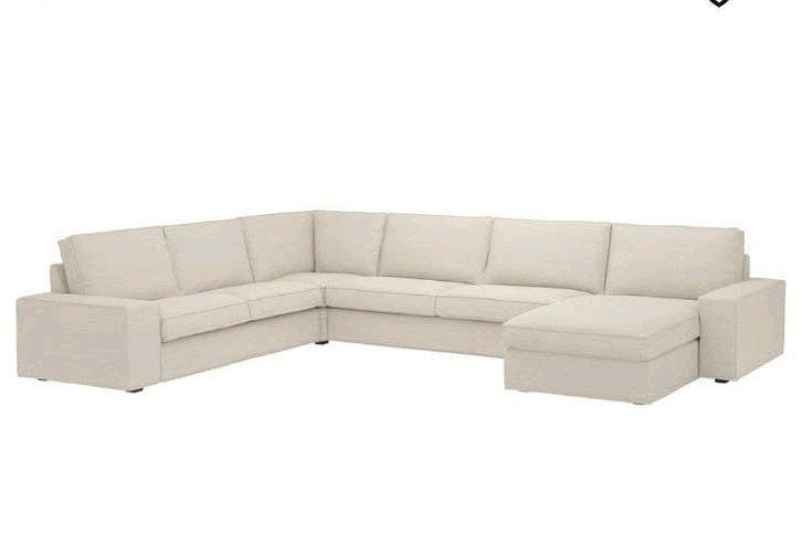 IKEA KIVIK Hoekbank 6-zits met chaise longue, Gunnared beige, Huis en Inrichting, Ophalen, Gebruikt, Stof, Modern, Comfortabel