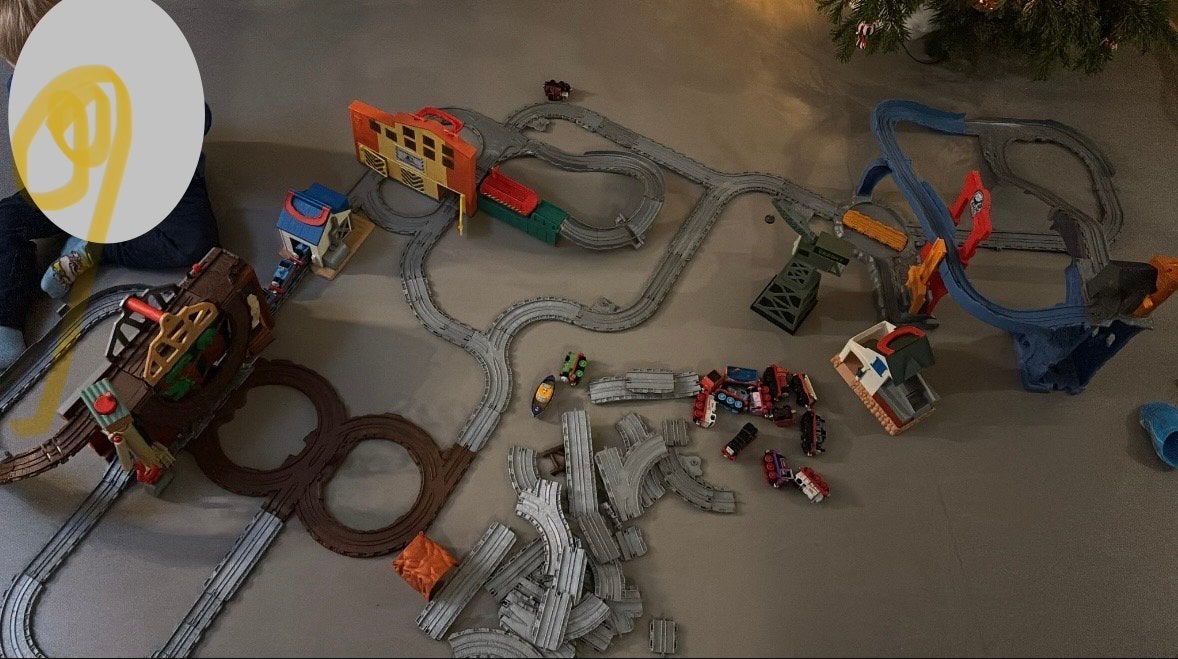 Thomas de Trein speelgoedset met veel treintjes, Ophalen, Gebruikt