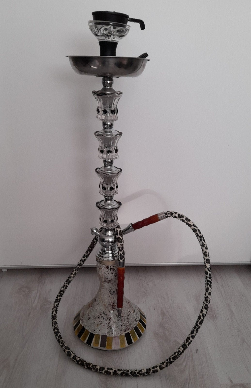 Shisha / Waterpijp van glas en mozaïek – 80 cm hoog, Ophalen, Zo goed als nieuw, (Water)pijp