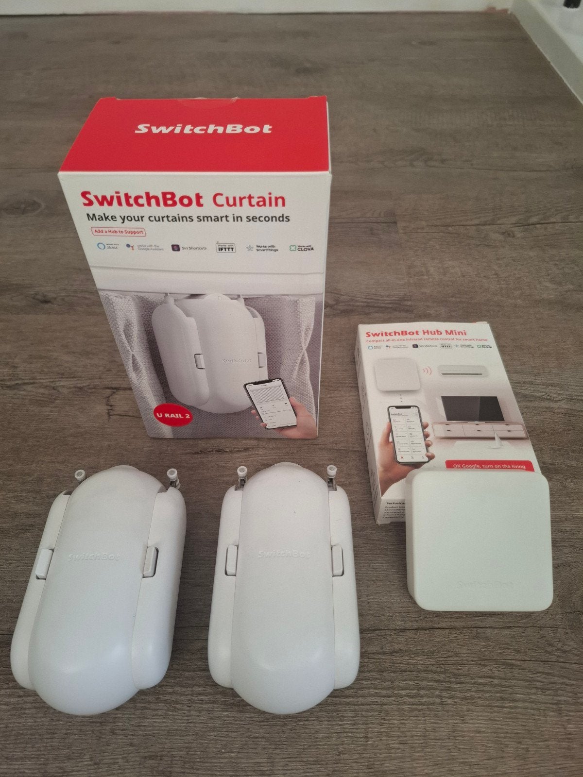 2x SwitchBot Curtain + Hub Mini - Smart Gordijnen, Ophalen of Verzenden, Zo goed als nieuw