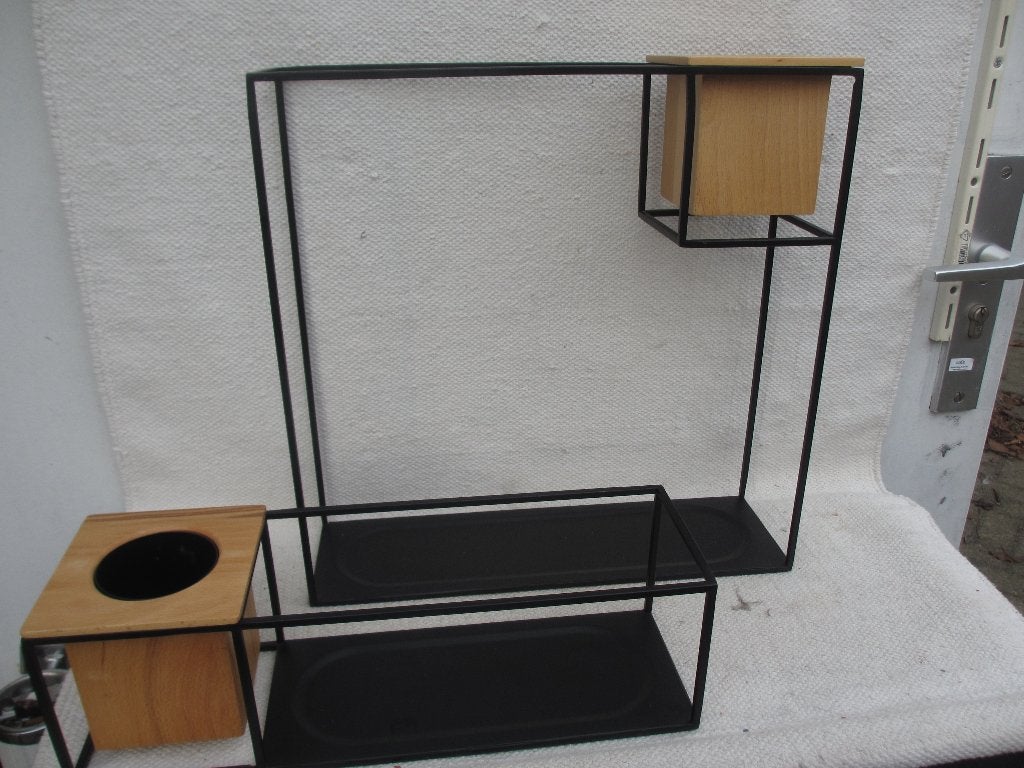 Umbra Wandrek Cubist large/ small met planten-pot, Ophalen of Verzenden, Zo goed als nieuw