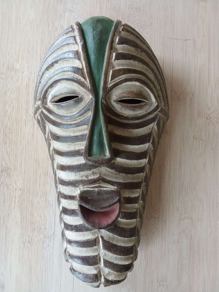 Afrikaanse maskers de Songye groep Congo - Kinshasa (15)., Hout, Afrika, Masker, Ophalen of Verzenden