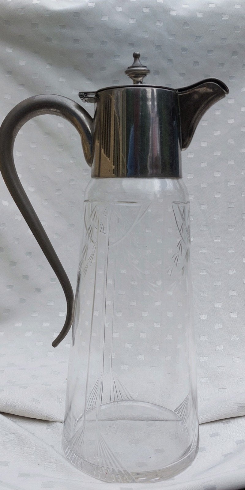 Antieke kan bewerkt glas,  ong. 1900, Antiek en Kunst, Antiek | Glas en Kristal, Ophalen of Verzenden