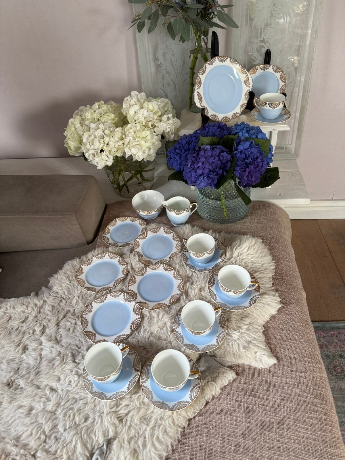 Stanley fine Bone China antiek koffie thee servies porselein, Antiek en Kunst, Antiek | Servies compleet, Ophalen