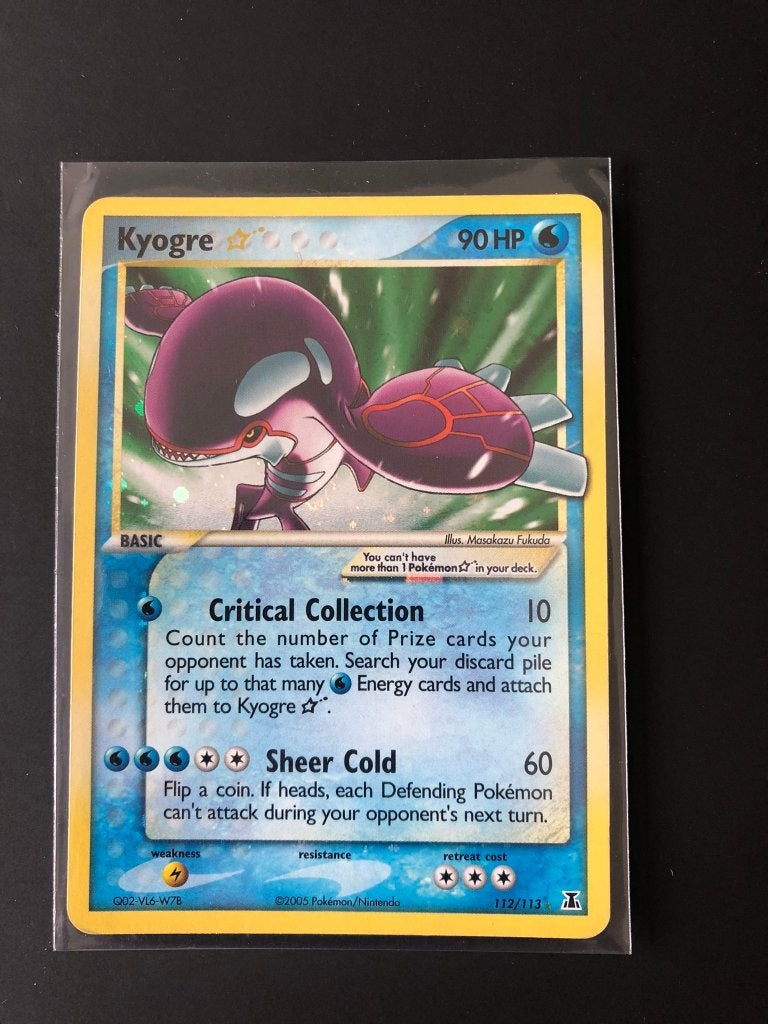 Kyogre gold star ex delta species, Hobby en Vrije tijd, Verzamelkaartspellen | Pokémon, Ophalen of Verzenden, Nieuw, Losse kaart