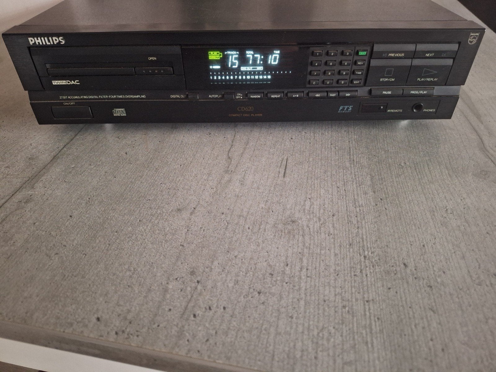 PHILIPS CD620 Compact Disc Player, Ophalen, Zo goed als nieuw
