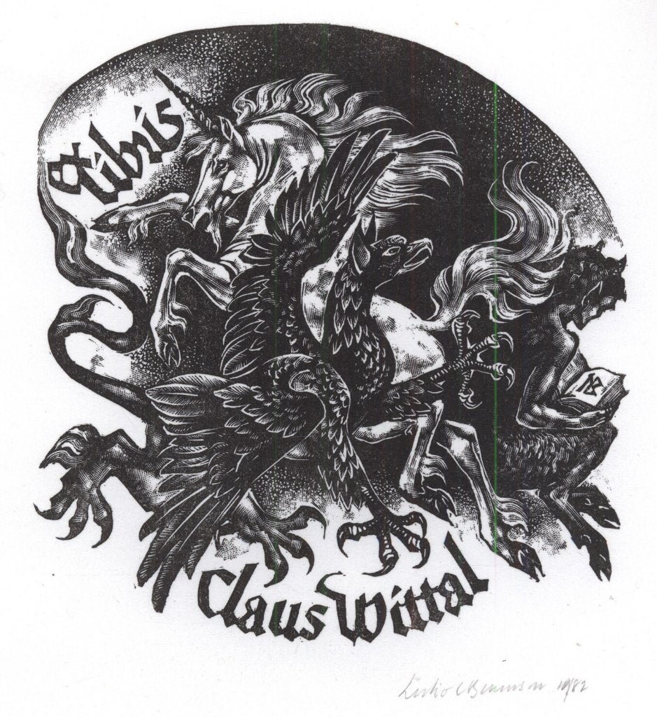 1438 Ex Libris Engeland : Leslie Benenson, 1982, Verzenden