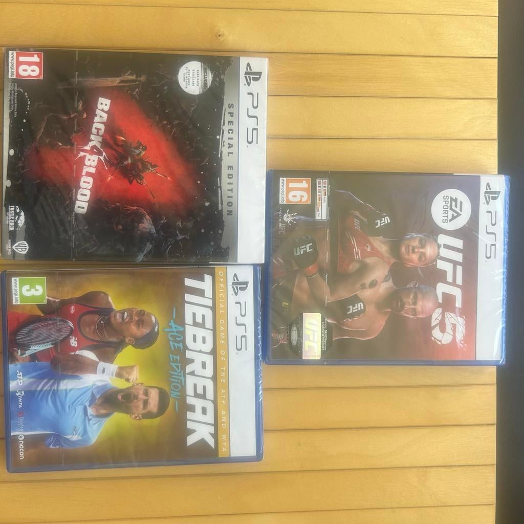 PS5 Games: Back 4 Blood, UFC 5, Tiebreak ace Editie, Ophalen of Verzenden, Nieuw