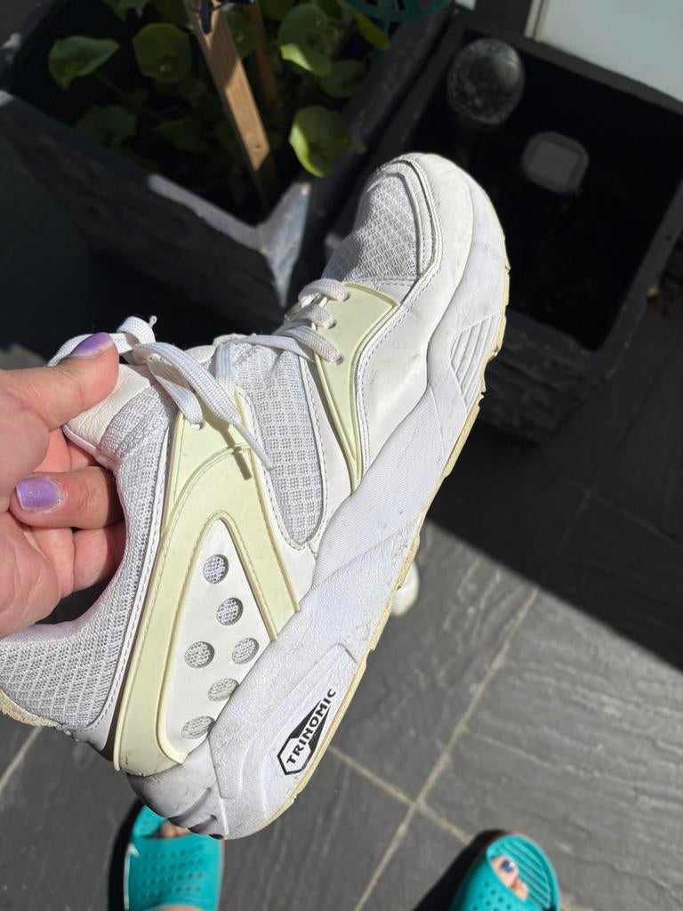 Puma Trimonic witte sneakers, maat 44, Kleding | Heren, Schoenen, Wit, Ophalen of Verzenden, Sneakers of Gympen, Zo goed als nieuw
