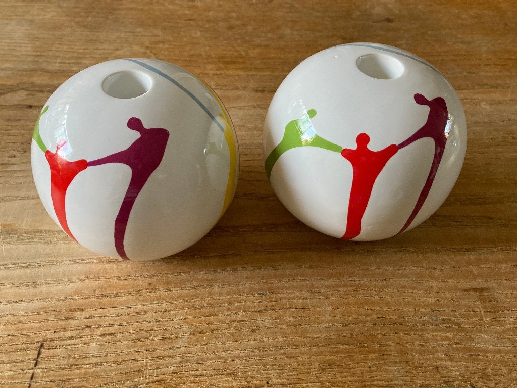 2 kandelaars Corry Ammerlaan voor Artihoven, 10 cm, Wit, Ophalen of Verzenden, Zo goed als nieuw