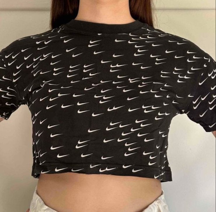 Nike Crop Top Zwart, Zwart, Ophalen of Verzenden, Korte mouw, Maat 36 (S)