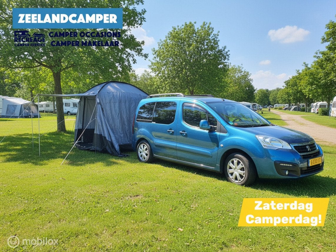 Peugeot Partner Tepee 1.2 PureTech Allure Microcamper – au, Caravans en Kamperen, Overige merken, Tot en met 2, Bedrijf, Handgeschakeld