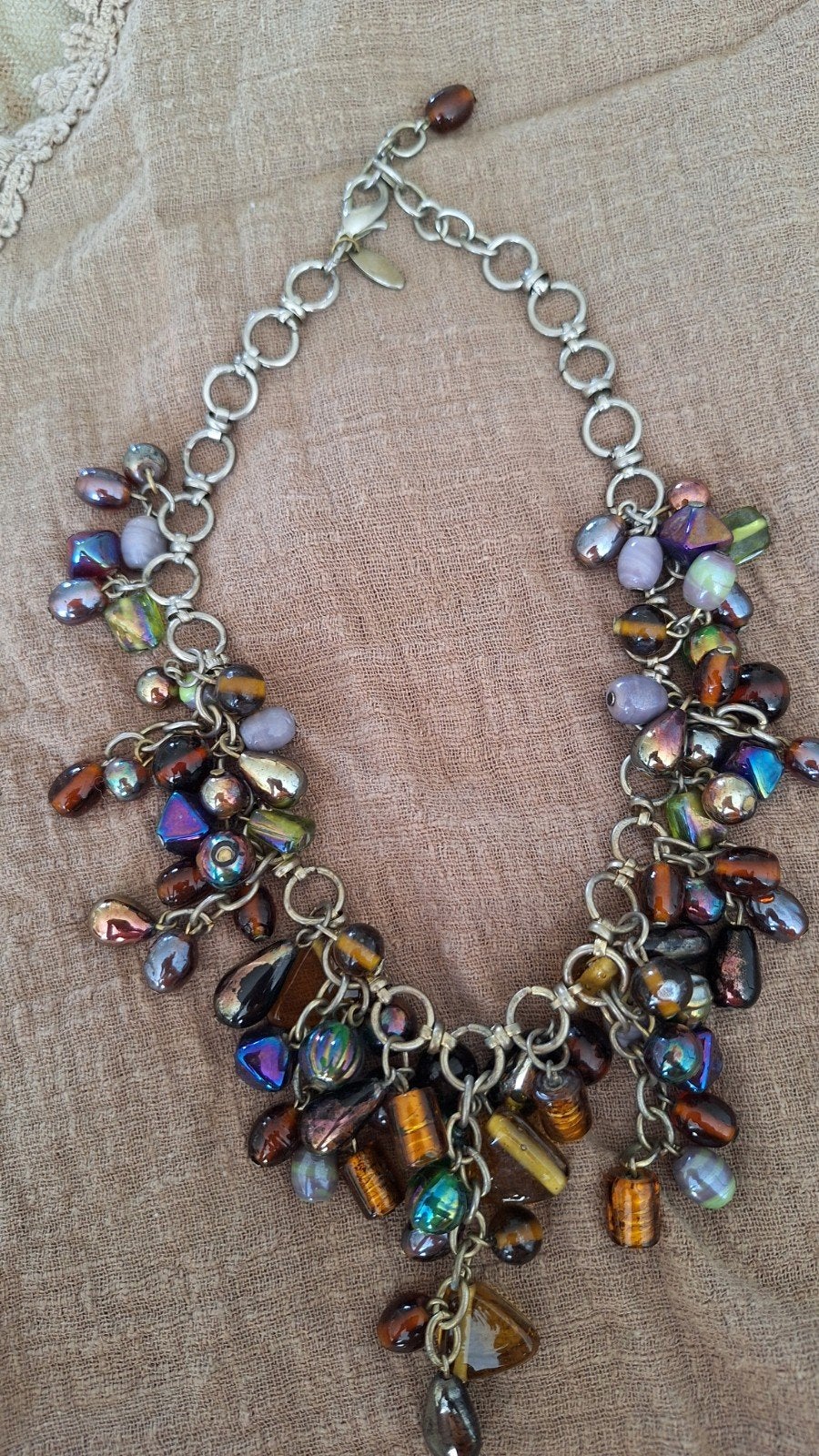 Blikvanger Manouk ketting met kleurrijke kralen, Ophalen of Verzenden, Overige kleuren, Overige materialen
