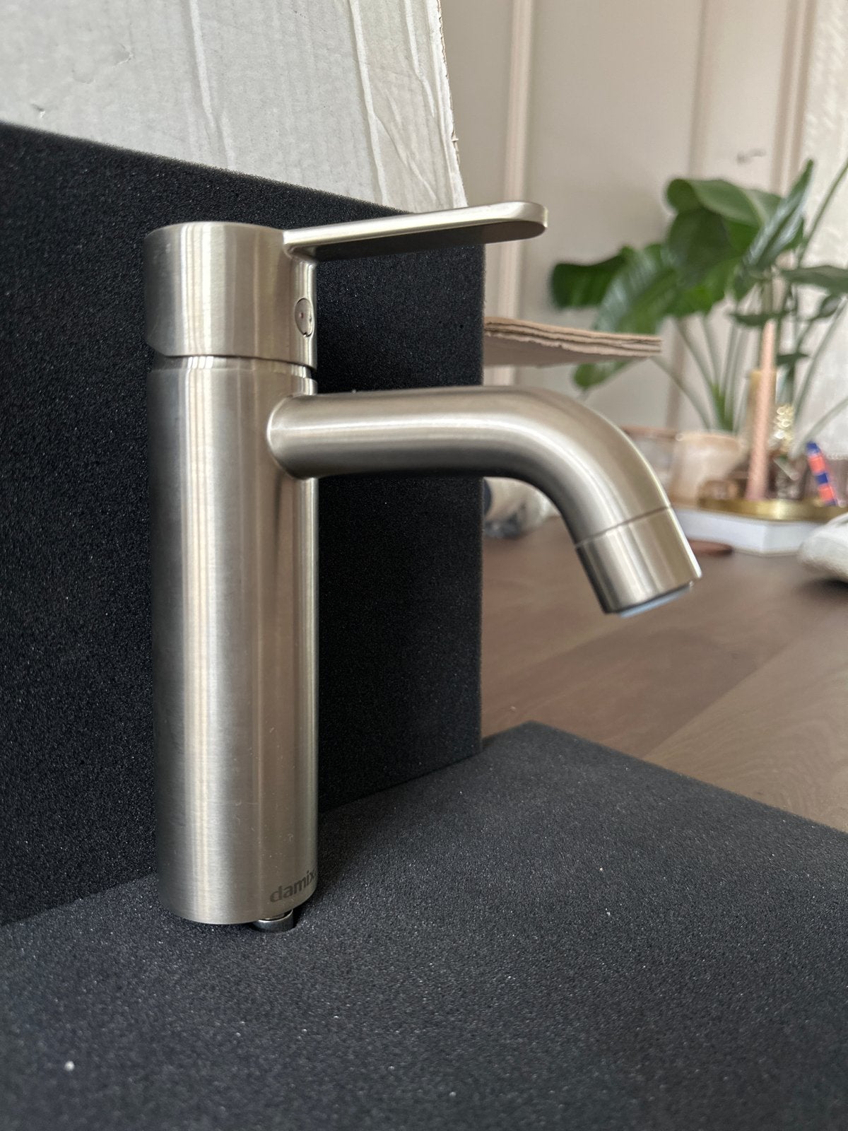 Damixa Wastafelmengkraan - medium staal PVD, Ophalen of Verzenden, Nieuw, Rvs, Kraan