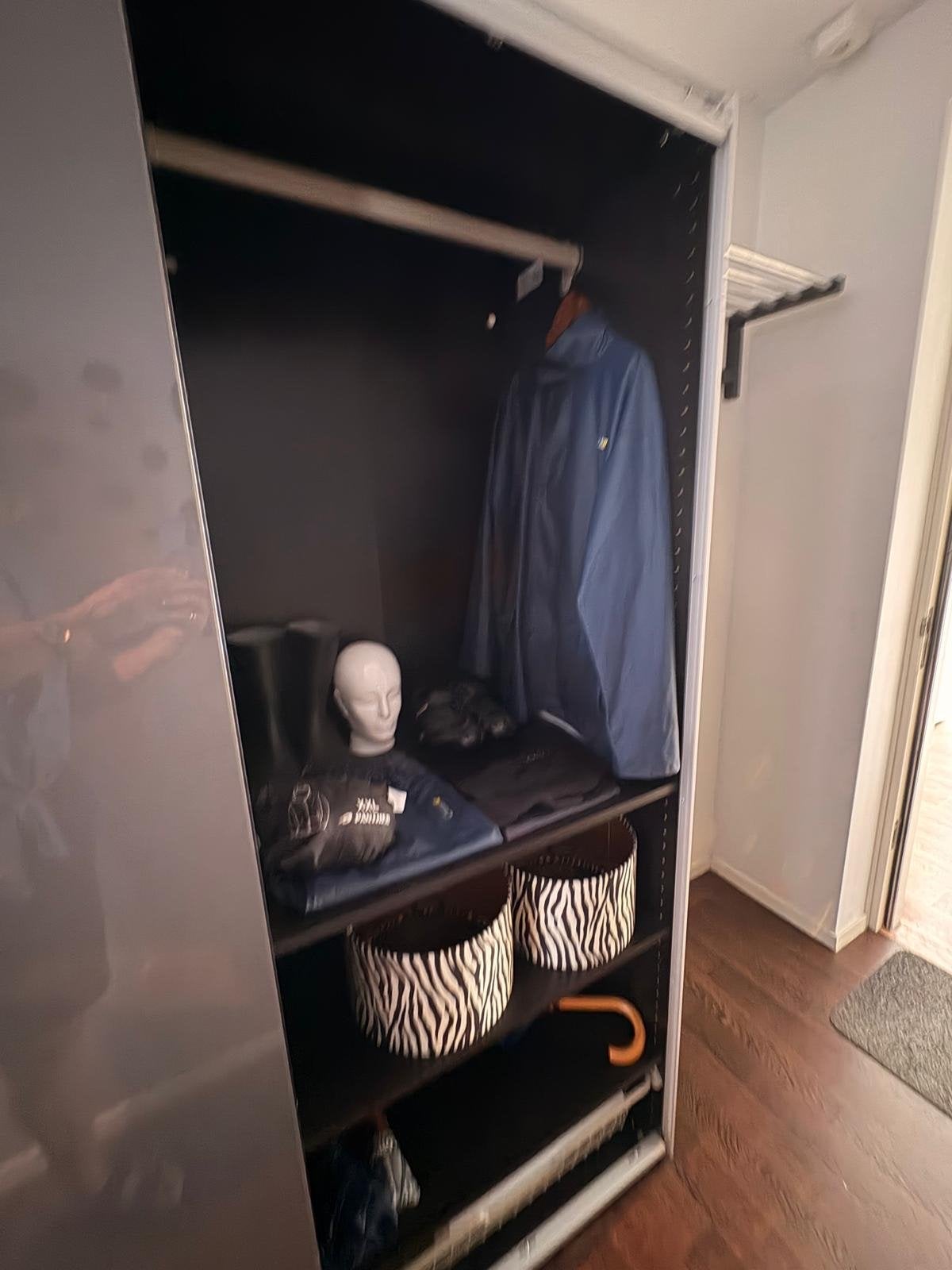 IKEA Kast Donkergrijs Hoogglans - 200x180x55 cm, Huis en Inrichting, Kasten | Kledingkasten, Ophalen, Kunststof, Gebruikt, 200 cm of meer
