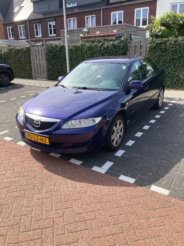 Mazda 6 1.8 SDN Exclusive 2003 Blauw APK 06/2027 NAP, Auto's, Stof, 4 cilinders, Blauw, Handgeschakeld