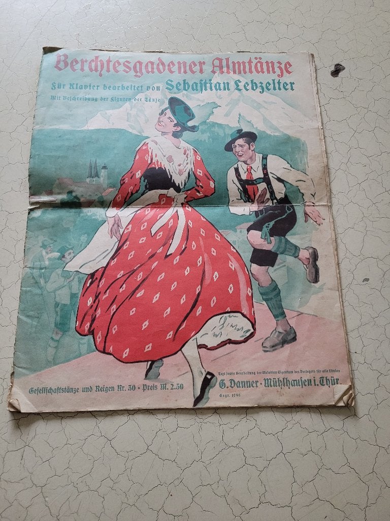 Oude Beierse bladmuziek voor piano, Muziek en Instrumenten, Gebruikt, Klassiek, Ophalen of Verzenden, Artiest of Componist