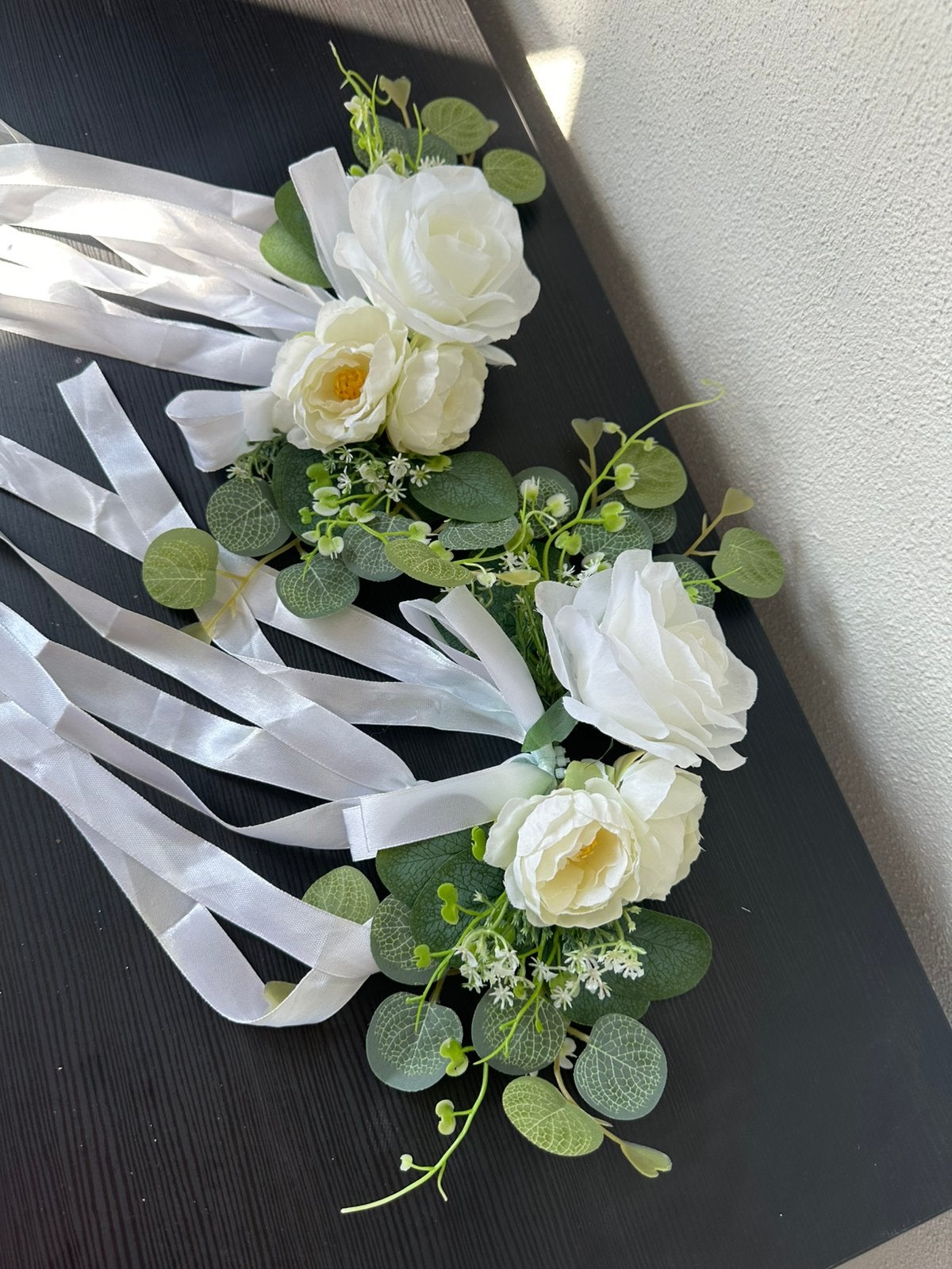 Kunstbloemen voor aan trouwauto, Ophalen of Verzenden, Zo goed als nieuw