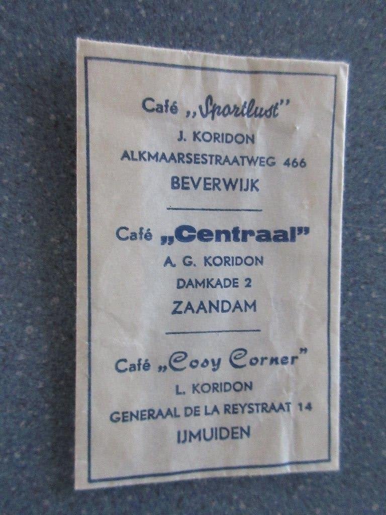 Zaandam/Beverw./IJmuiden,café Centraal/Sportlust/Cosy Corner, Verzenden, Nederland