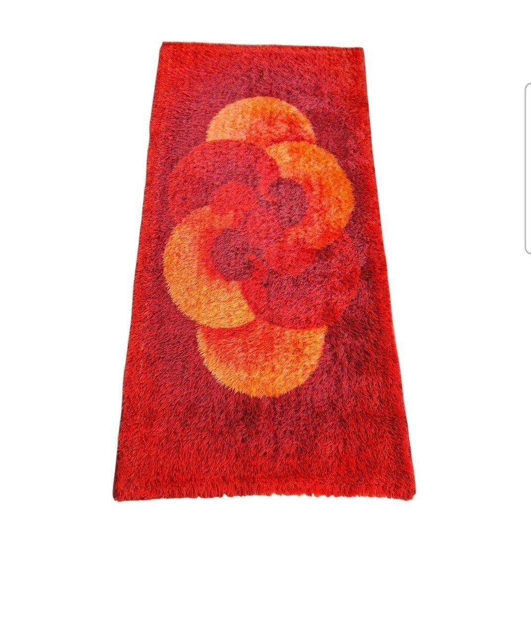 vintage vloerkleed retro kleed Desso wollen jaren 70 oranje, Ophalen of Verzenden