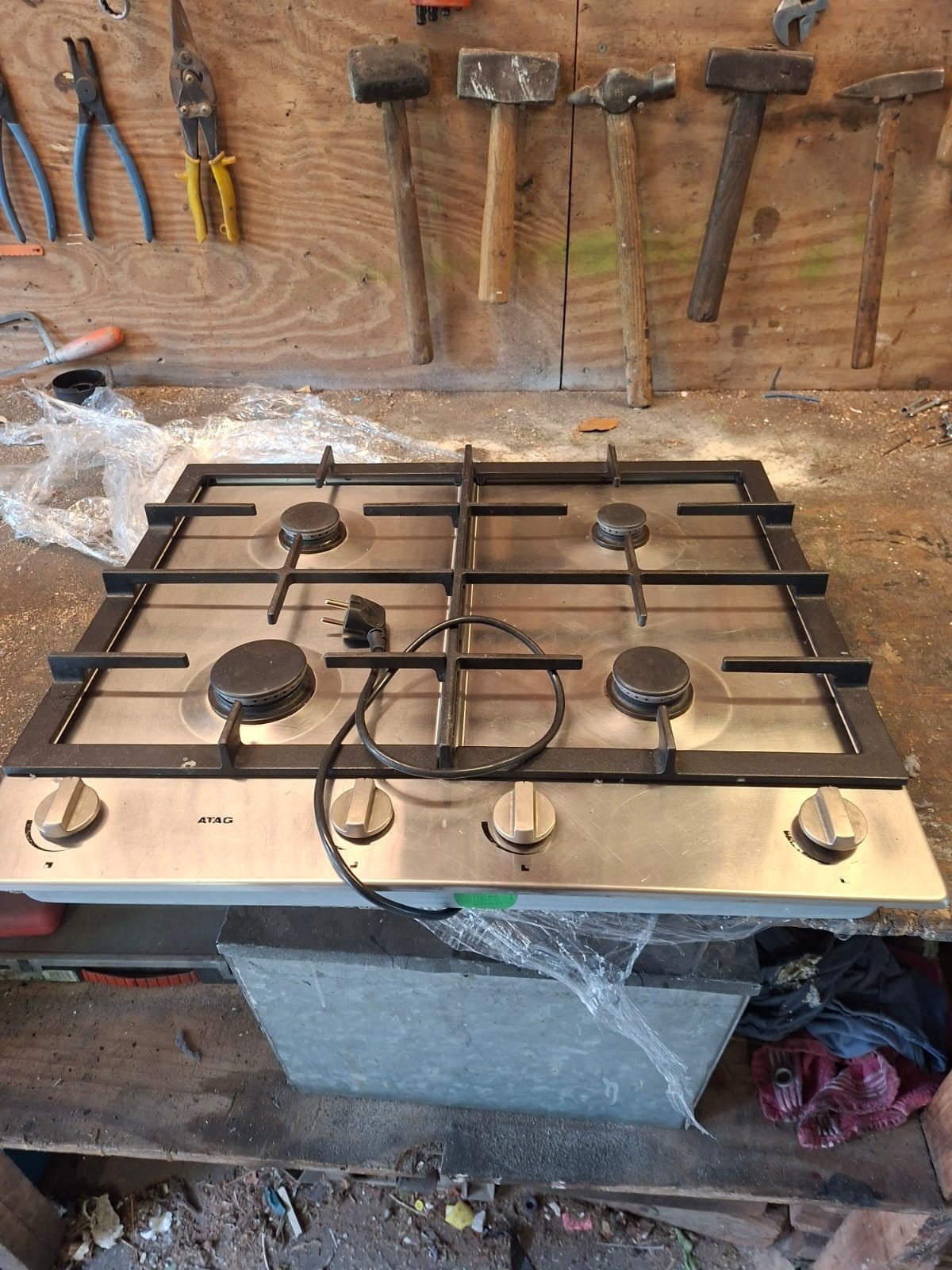 ATAG HG6211BA1E/A1 Inbouw Gas Kookplaat 4 Pitten, Witgoed en Apparatuur, Fornuizen, Gebruikt, Minder dan 85 cm, 60 cm of meer
