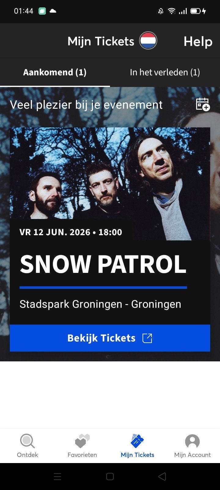2 tickets snowpatrol in Groningen, Tickets en Kaartjes, Twee personen