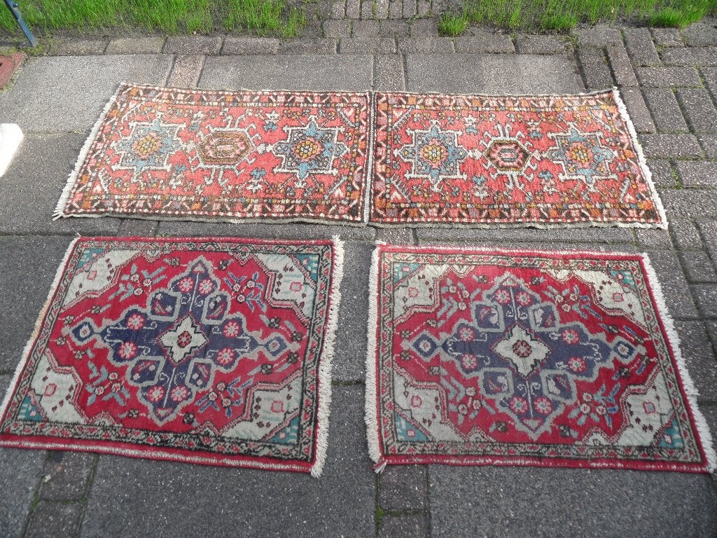 origineel vintage handgeknoopt Perzische tapijten 3 stuks, Ophalen, Gebruikt, Rechthoekig
