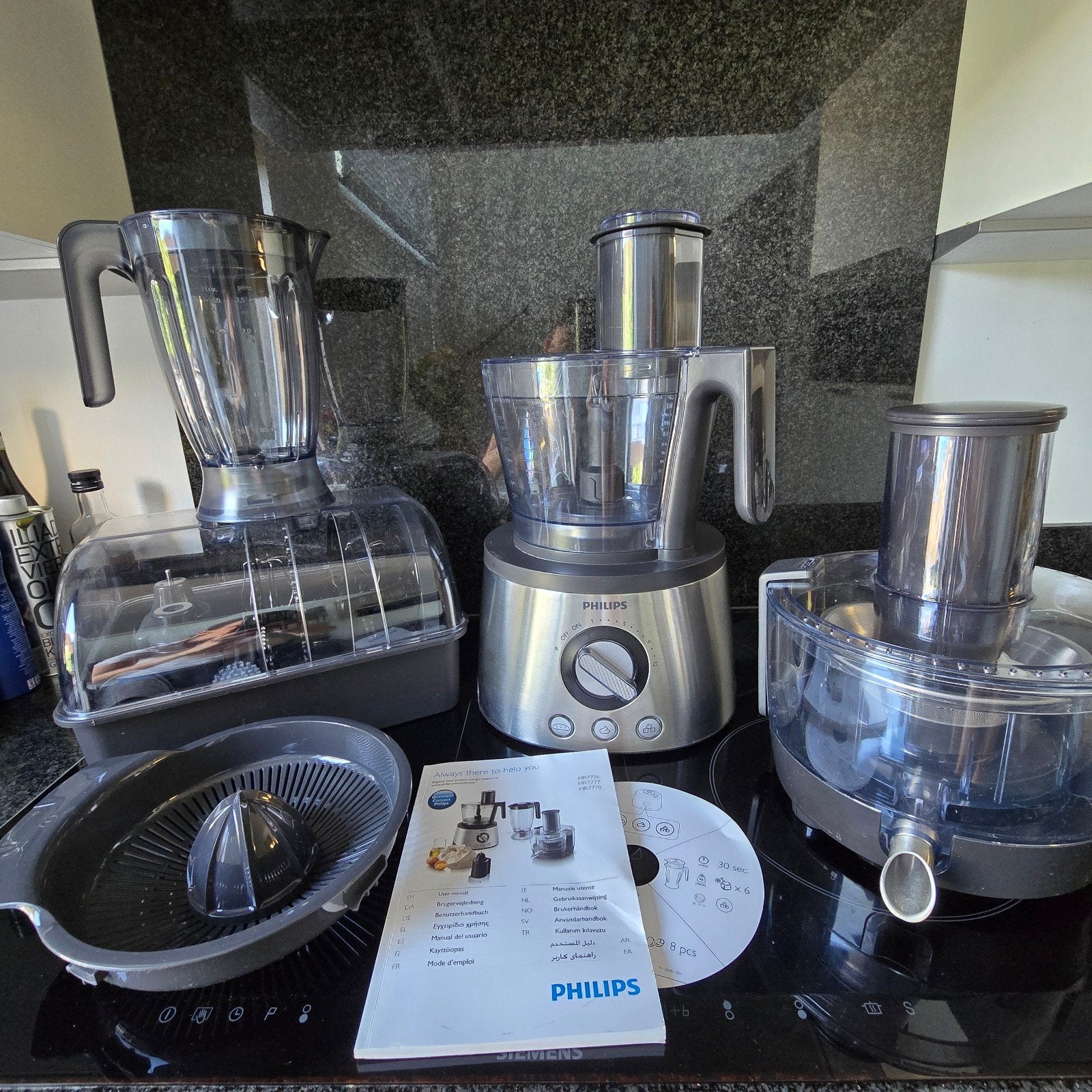 Philips Avance Collection HR7778/00/AC Keukenmachine 1300W, Ophalen, Zo goed als nieuw, Vaatwasserbestendig, 3 snelheden of meer