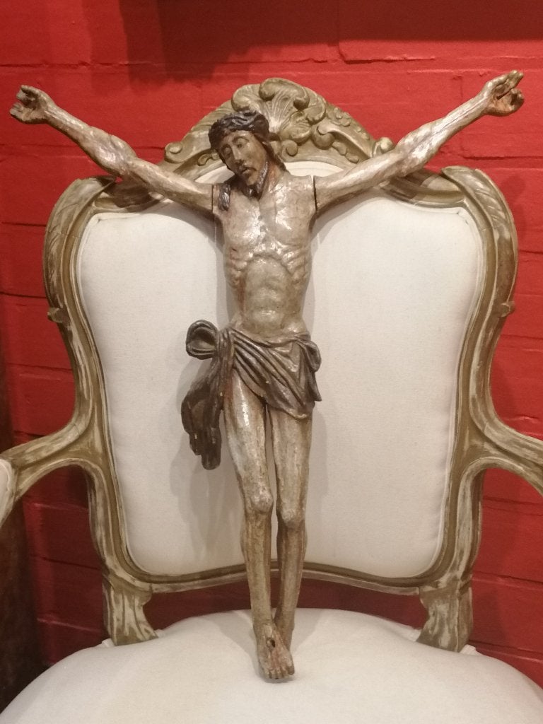 Christus hout polychrome 16e eeuw, Antiek en Kunst, Ophalen