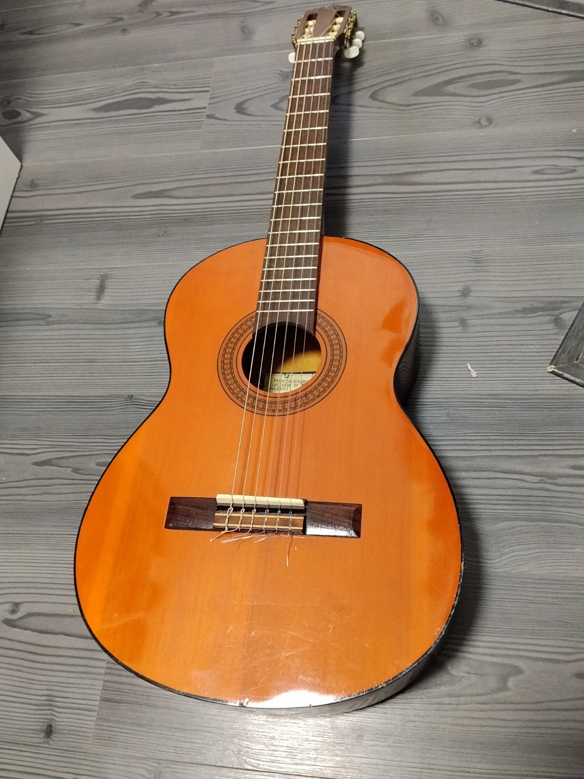 EKO Spaanse gitaar met gebogen hals - voor DIY/opknappen, Ophalen, Gebruikt, Klassieke of Spaanse gitaar