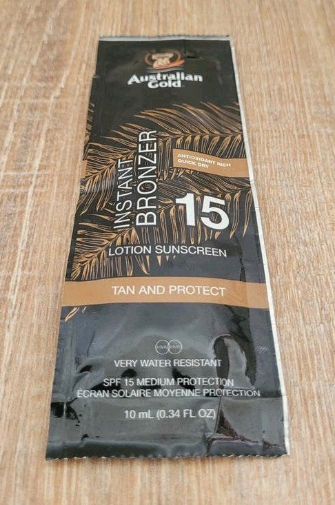 Nieuw! Australian Gold instant bronzer lotion sunscreen,10ml, Ophalen of Verzenden, Nieuw